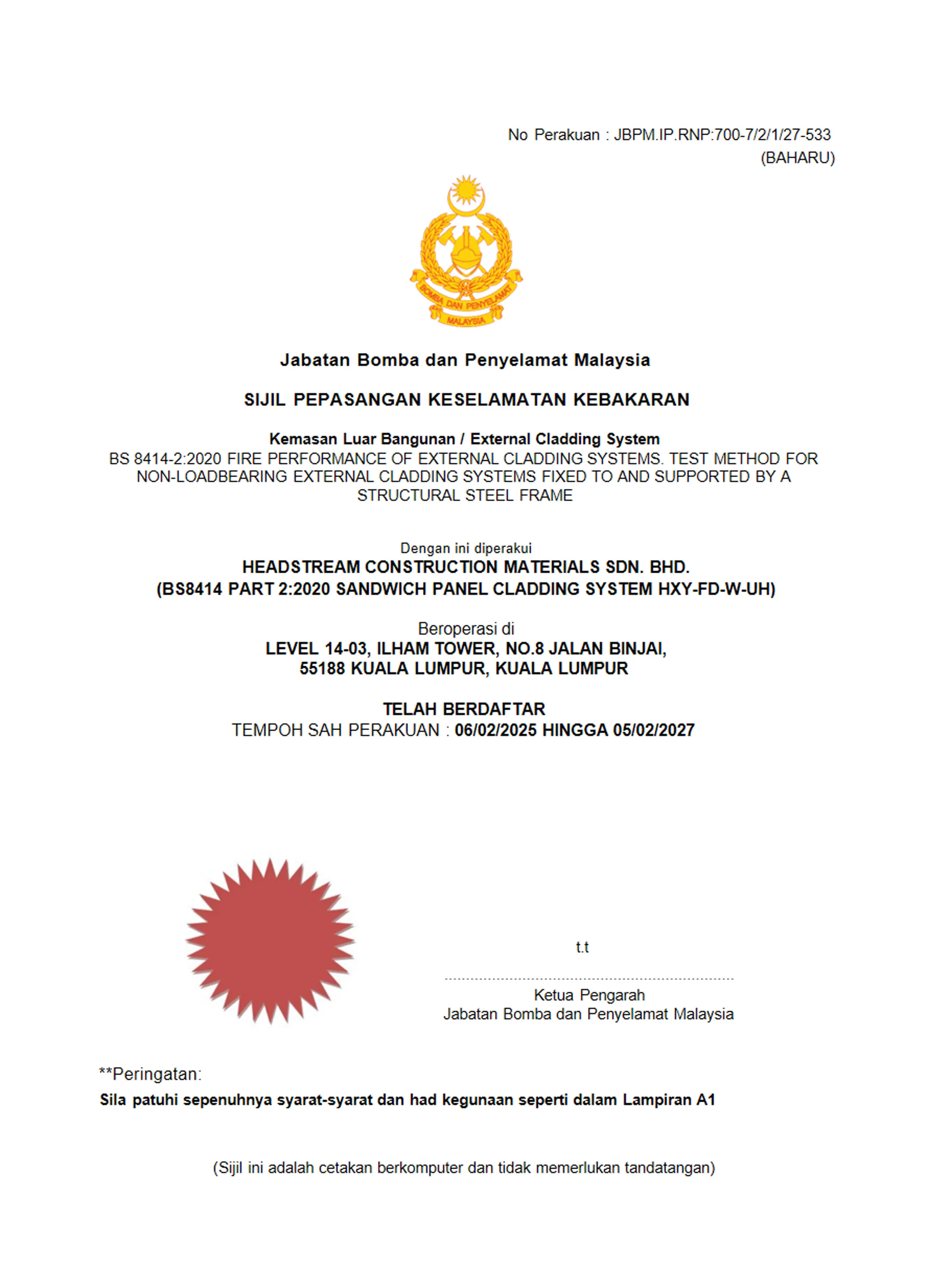 bomba-safety-installation-certificate